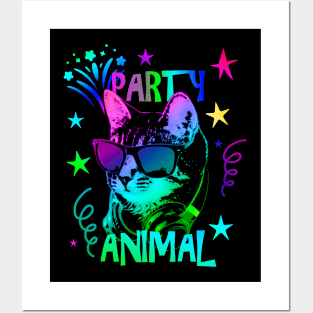 Cat Party Animal Posters and Art